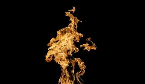 Fire flames on black background. fire on black background isolated. fire patt Stock Photos