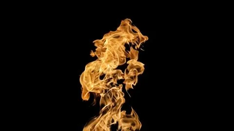 Fire flames on black background. fire on black background isolated. fire patt Stock Photos