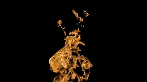 Fire flames on black background. fire on black background isolated. fire patt Stock Photos