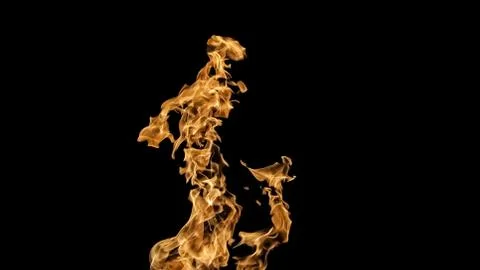 Fire flames on black background. fire on black background isolated. fire patt Stock Photos