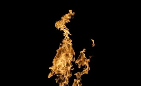Fire flames on black background. fire on black background isolated. fire patt Stock Photos
