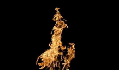 Fire flames on black background. fire on black background isolated. fire patt Stock Photos