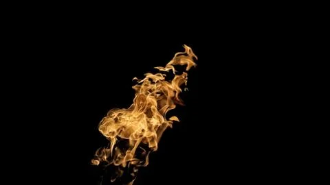 Fire flames on black background. fire on black background isolated. fire patt Stock Photos