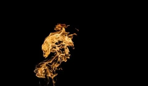 Fire flames on black background. fire on black background isolated. fire patt Stock Photos