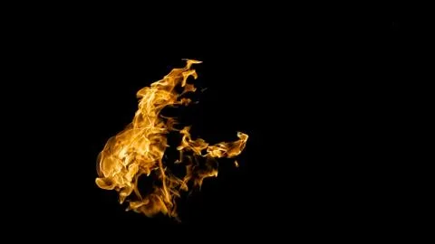 Fire flames on black background. fire on black background isolated. fire patt Stock Photos
