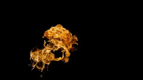 Fire flames on black background. fire on black background isolated. fire patt Stock Photos