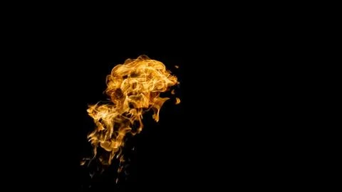 Fire flames on black background. fire on black background isolated. fire patt Stock Photos