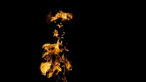Fire flames on black background. fire on black background isolated. fire patt Stock Photos