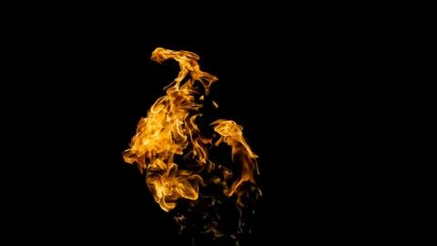 Fire flames on black background. fire on black background isolated. fire patt Stock Photos