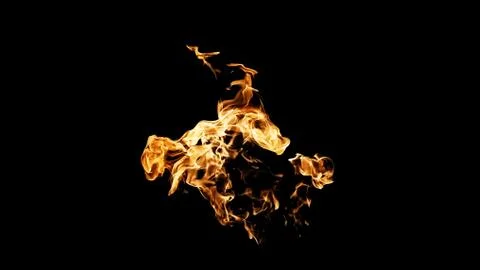 Fire flames on black background. fire on black background isolated. fire patt Stock Photos