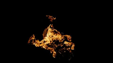 Fire flames on black background. fire on black background isolated. fire patt Stock Photos