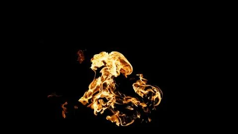 Fire flames on black background. fire on black background isolated. fire patt Stock Photos