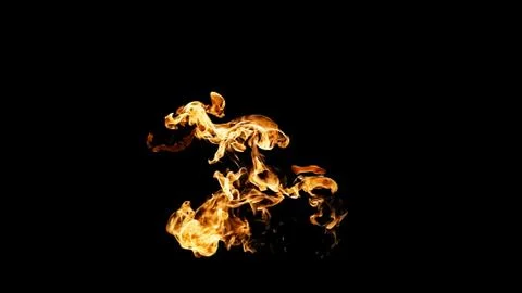 Fire flames on black background. fire on black background isolated. fire patt Stock Photos