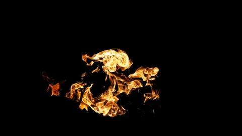 Fire flames on black background. fire on black background isolated. fire patt Stock Photos