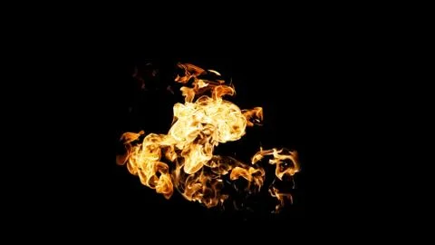 Fire flames on black background. fire on black background isolated. fire patt Stock Photos