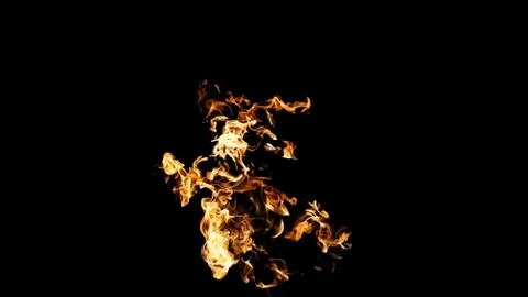Fire flames on black background. fire on black background isolated. fire patt Stock Photos