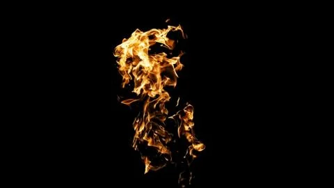 Fire flames on black background. fire on black background isolated. fire patt Stock Photos