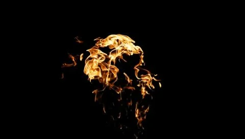 Fire flames on black background. fire on black background isolated. fire patt Stock Photos