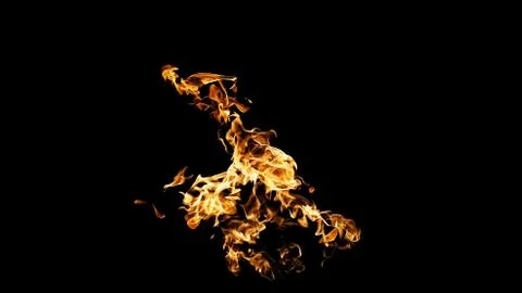 Fire flames on black background. fire on black background isolated. fire patt Stock Photos