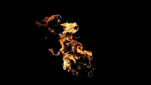 Fire flames on black background. fire on black background isolated. fire patt Stock Photos