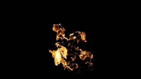 Fire flames on black background. fire on black background isolated. fire patt Stock Photos