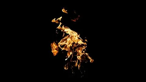 Fire flames on black background. fire on black background isolated. fire patt Stock Photos