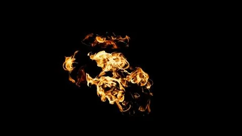 Fire flames on black background. fire on black background isolated. fire patt Stock Photos