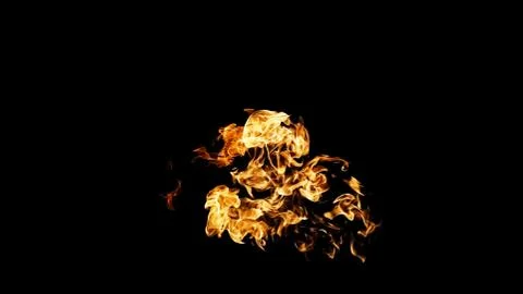 Fire flames on black background. fire on black background isolated. fire patt Stock Photos