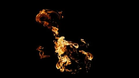 Fire flames on black background. fire on black background isolated. fire patt Stock Photos