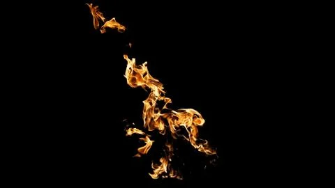 Fire flames on black background. fire on black background isolated. fire patt Stock Photos