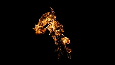 Fire flames on black background. fire on black background isolated. fire patt Stock Photos