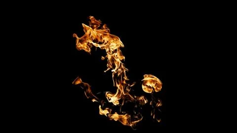 Fire flames on black background. fire on black background isolated. fire patt Stock Photos