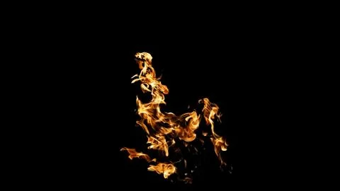 Fire flames on black background. fire on black background isolated. fire patt Stock Photos