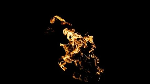 Fire flames on black background. fire on black background isolated. fire patt Stock Photos