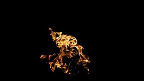 Fire flames on black background. fire on black background isolated. fire patt Stock Photos