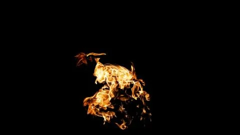 Fire flames on black background. fire on black background isolated. fire patt Stock Photos