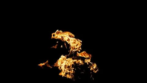 Fire flames on black background. fire on black background isolated. fire patt Stock Photos