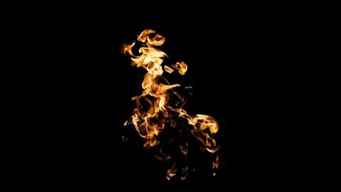 Fire flames on black background. fire on black background isolated. fire patt Stock Photos