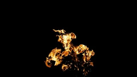 Fire flames on black background. fire on black background isolated. fire patt Stock Photos