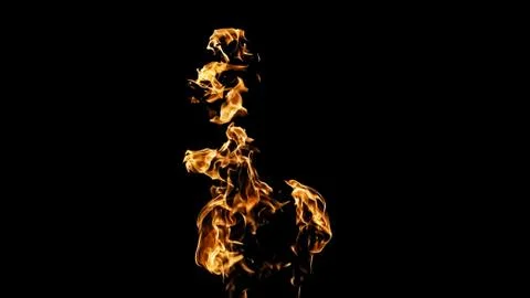 Fire flames on black background. fire on black background isolated. fire patt Stock Photos