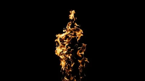 Fire flames on black background. fire on black background isolated. fire patt Stock Photos