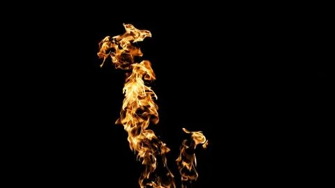 Fire flames on black background. fire on black background isolated. fire patt Stock Photos