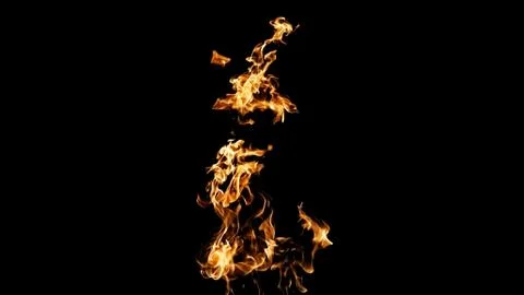 Fire flames on black background. fire on black background isolated. fire patt Stock Photos