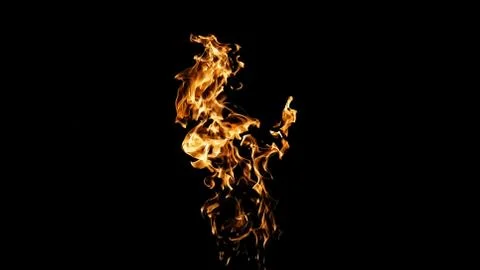 Fire flames on black background. fire on black background isolated. fire patt Stock Photos