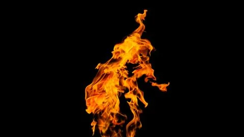 Fire flames on black background. fire on black background isolated. fire patt Stock Photos