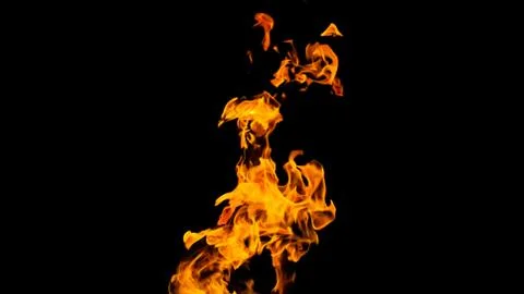 Fire flames on black background. fire on black background isolated. fire patt Stock Photos
