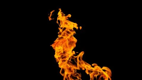 Fire flames on black background. fire on black background isolated. fire patt Stock Photos