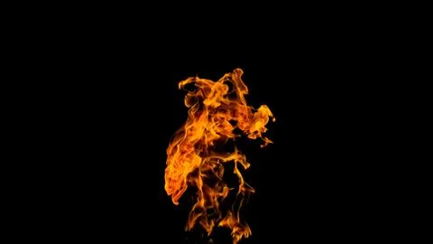 Fire flames on black background. fire on black background isolated. fire patt Stock Photos