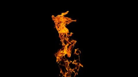 Fire flames on black background. fire on black background isolated. fire patt Stock Photos