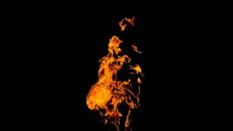 Fire flames on black background. fire on black background isolated. fire patt Stock Photos